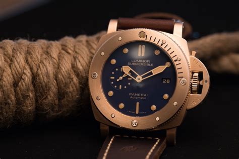 panerai submersible bronzo blue